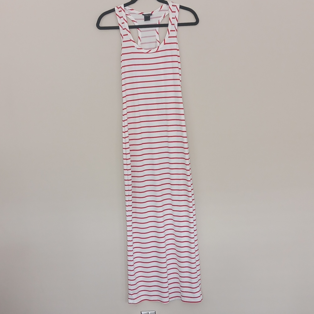Stella Cruz Stripe Racerback Maxi Dress Red White Size S EUC